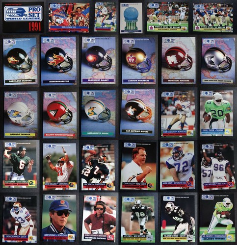 1991 pro set wlaf world - wlaf,